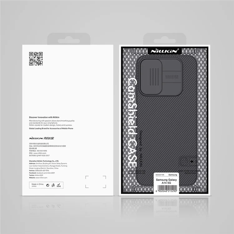 Nillkin Camshield Pour Samsung Galaxy A14 5G Hard PC Case de Diapositive Protection Antidérapante Couverture Téléphonique - Noir
