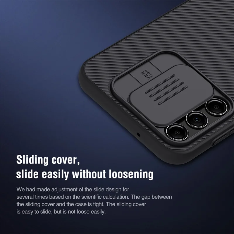 NILLKIN CamShield for Samsung Galaxy A14 5G / A14 4G Hard PC Case Slide Lens Protection Anti-Dust Phone Cover - Blue