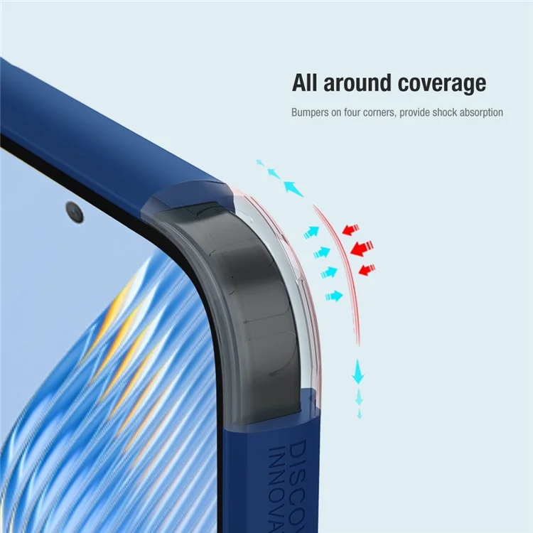 NILLKIN Super Frosted Shield Pro PC+TPU Cell Phone Cover for Honor Magic5 Matte Phone Case - Blue