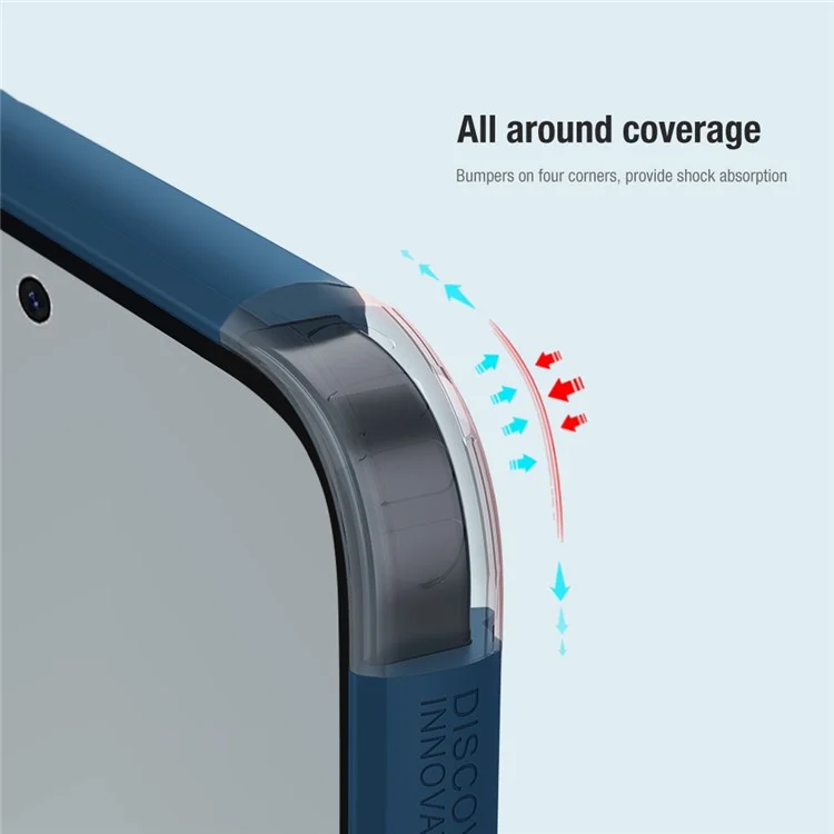 NILLKIN Super Frosted Shield Pro for Meizu 20 Anti-Scratch PC+TPU Phone Case Matte Protective Phone Cover - Blue