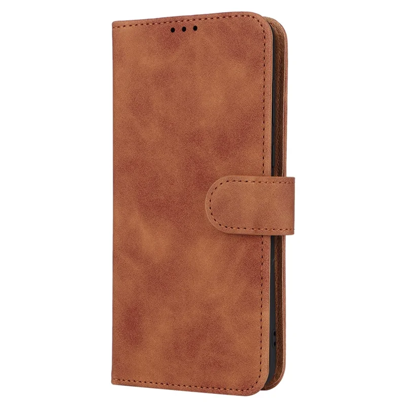 For Huawei P60 Art PU Leather Folio Flip Cover Wallet Stand Skin-Touch Phone Case - Brown