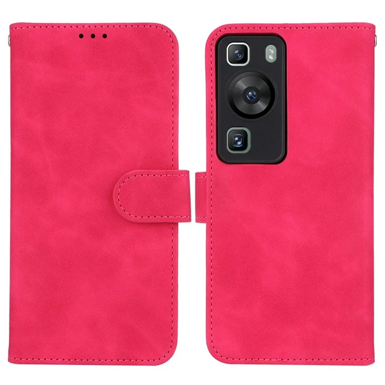 Für Huawei P60 / P60 Pro Wallet Phone Case PU Leder Haut-Touch Stand Folio Stoßfeste Abdeckung - Rose