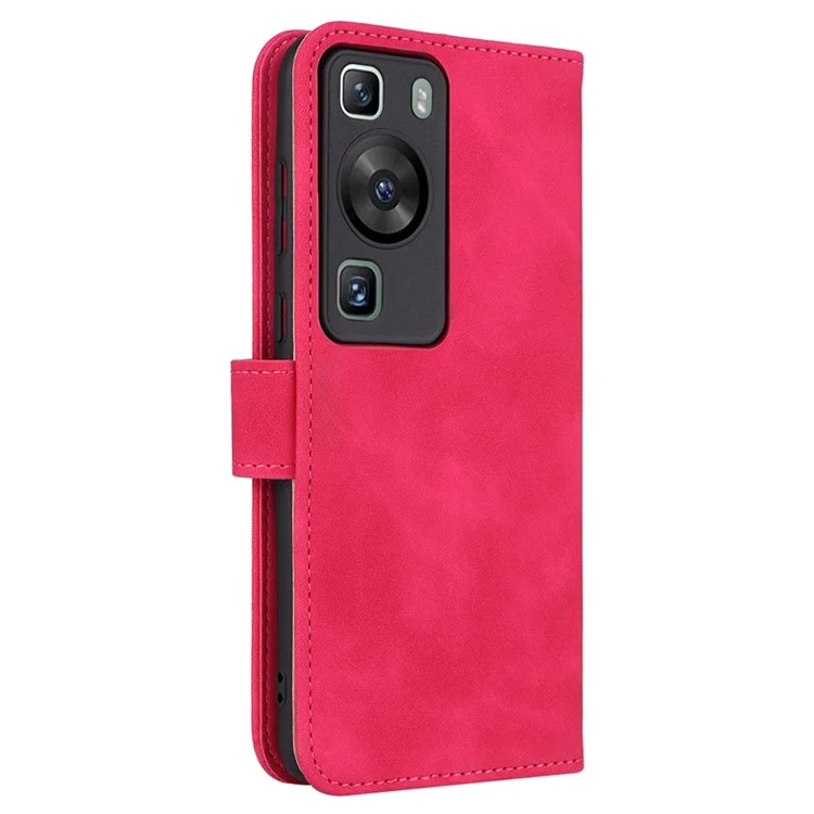 Für Huawei P60 / P60 Pro Wallet Phone Case PU Leder Haut-Touch Stand Folio Stoßfeste Abdeckung - Rose