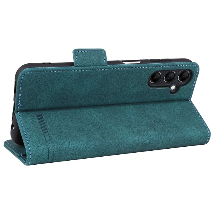 Per Samsung Galaxy M14 5G Custodia Portafoglio in Pelle Decorazione Hardware Flip Stand Cover - Blu