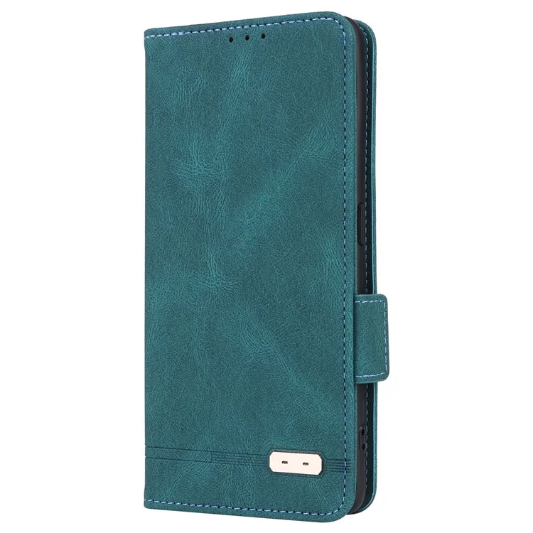 For Oppo Find X6 Hardware Decor Stand Cover PU Leather Wallet Anti-drop Phone Case - Blue
