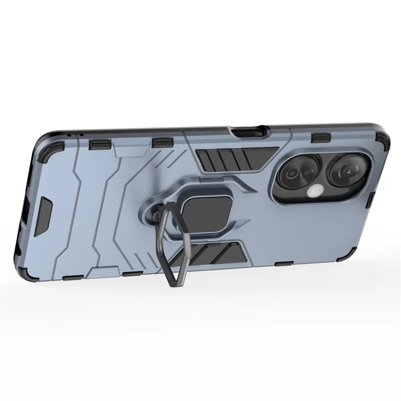 For OnePlus Nord CE 3 Lite 5G / Nord N30 5G Ring Kickstand Phone Case TPU+PC Anti-Scratch Shockproof Cover - Blue