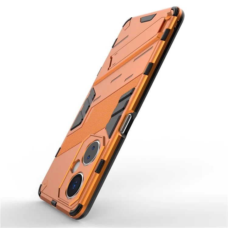 Für OnePlus Nord CE 3 Lite 5G / Nord N30 5G Handyhülle mit Ständer TPU+PC Kratzfeste Rückseite - Orange