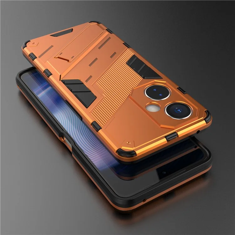 Für OnePlus Nord CE 3 Lite 5G / Nord N30 5G Handyhülle mit Ständer TPU+PC Kratzfeste Rückseite - Orange