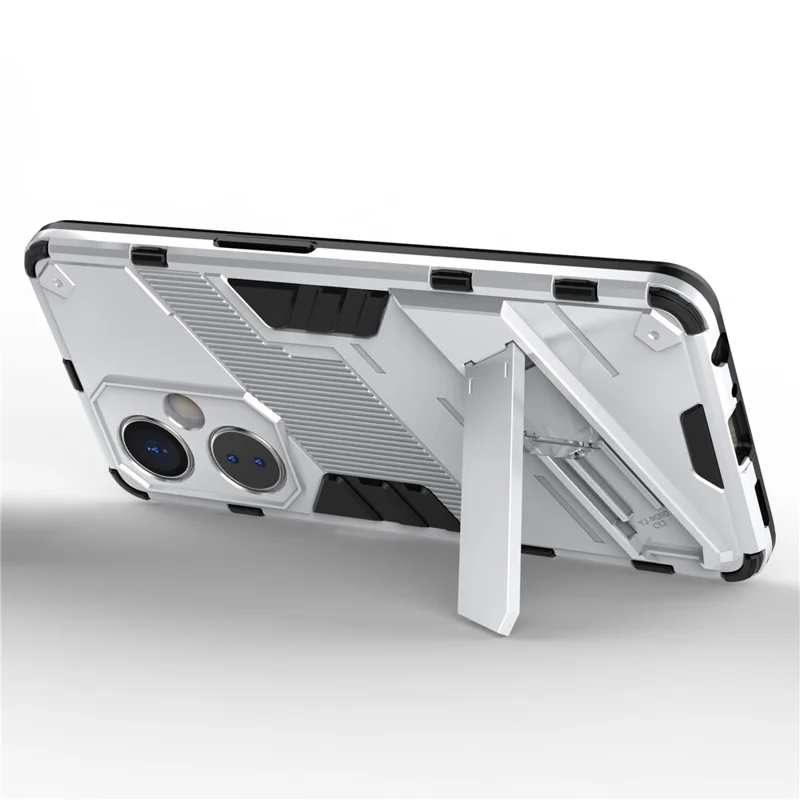 For OnePlus Nord CE 3 Lite 5G / Nord N30 5G Kickstand Phone Case TPU+PC Anti-Scratch Back Cover - White