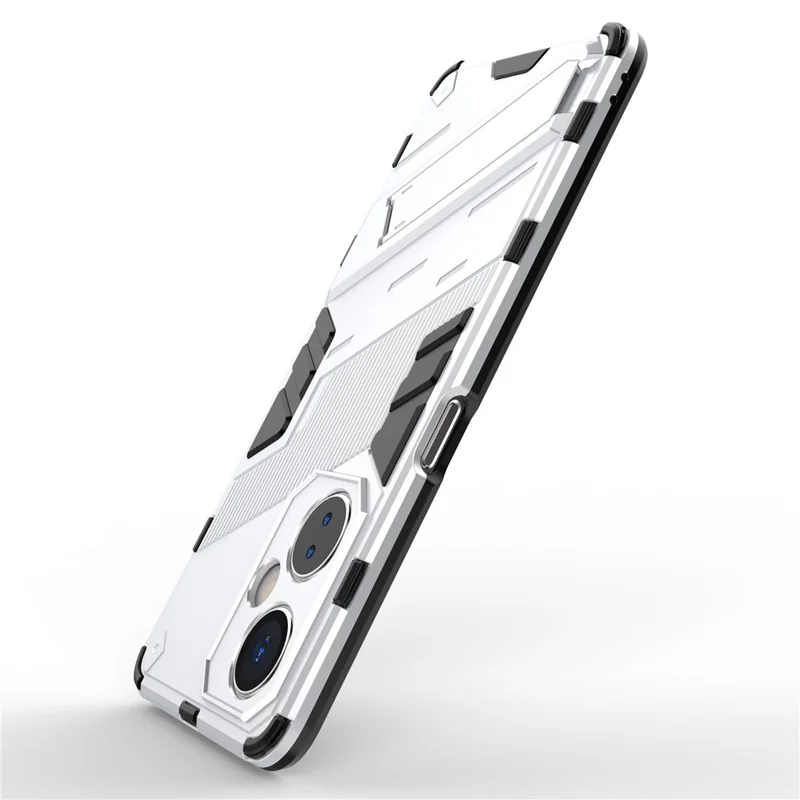 For OnePlus Nord CE 3 Lite 5G / Nord N30 5G Kickstand Phone Case TPU+PC Anti-Scratch Back Cover - White