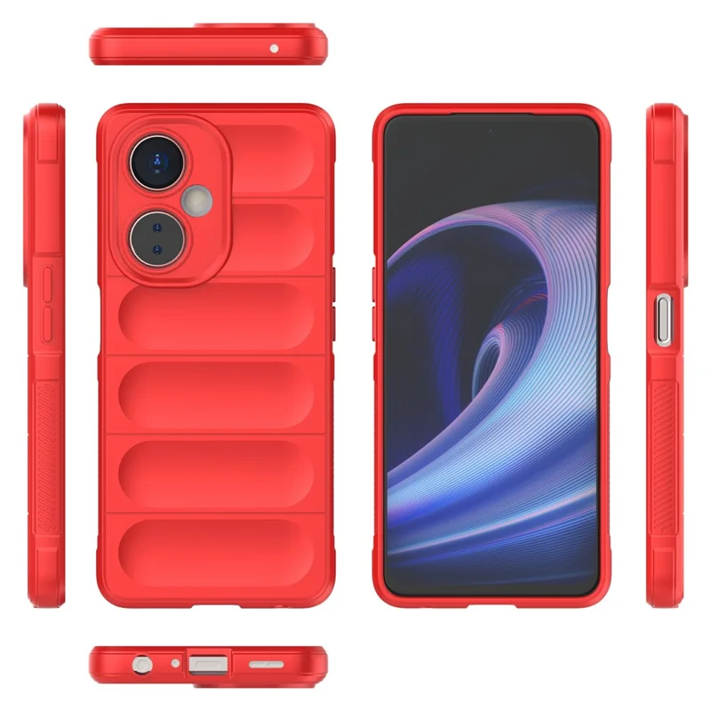 For OnePlus Nord CE 3 Lite 5G / Nord N30 5G Soft TPU Rugged Protective Phone Case Drop-Proof Cover - Red