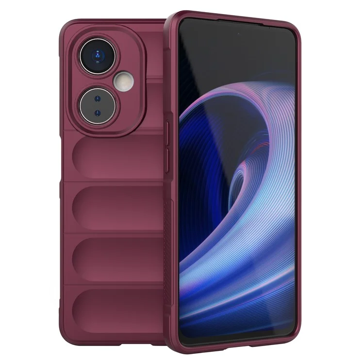 Para OnePlus Nord CE 3 Lite 5G / Nord N30 5G Soft TPU Capa de Telefone Protetora Resistente a Choques - Vinho Tinto