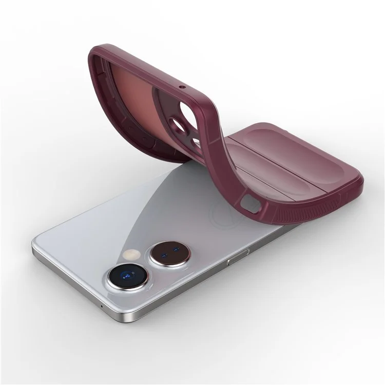 Para OnePlus Nord CE 3 Lite 5G / Nord N30 5G Soft TPU Capa de Telefone Protetora Resistente a Choques - Vinho Tinto