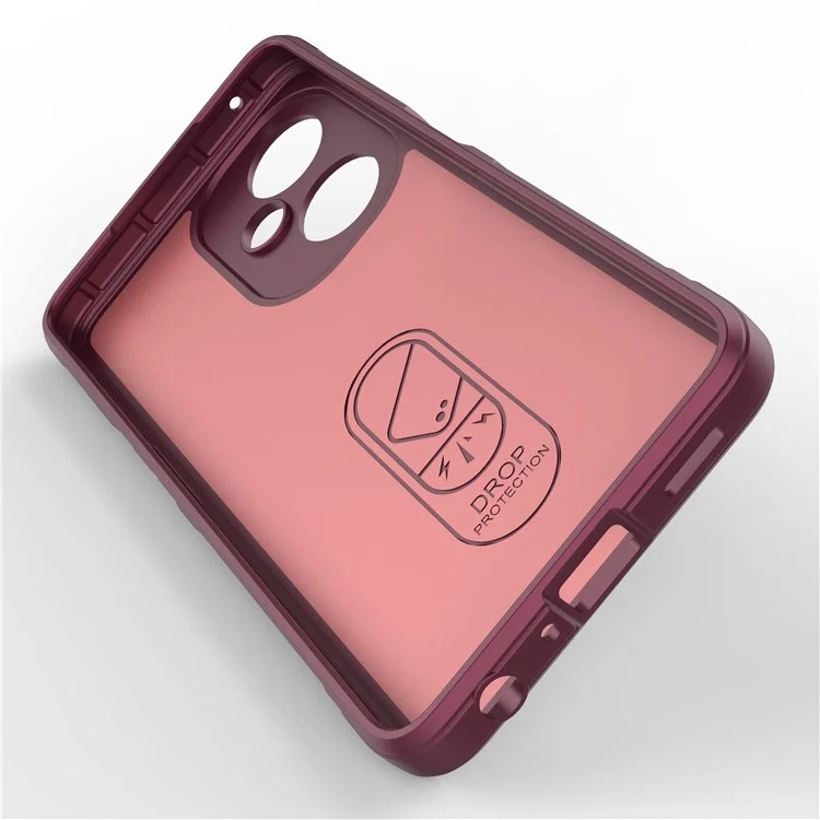 Para OnePlus Nord CE 3 Lite 5G / Nord N30 5G Soft TPU Capa de Telefone Protetora Resistente a Choques - Vinho Tinto