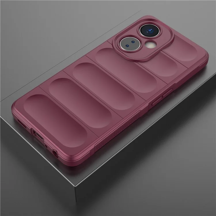 Para OnePlus Nord CE 3 Lite 5G / Nord N30 5G Soft TPU Capa de Telefone Protetora Resistente a Choques - Vinho Tinto