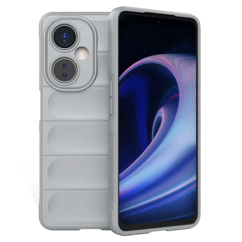 Cover protettiva robusta in TPU morbido per OnePlus Nord CE 3 Lite 5G / Nord N30 5G, resistente alle cadute - Grigio chiaro