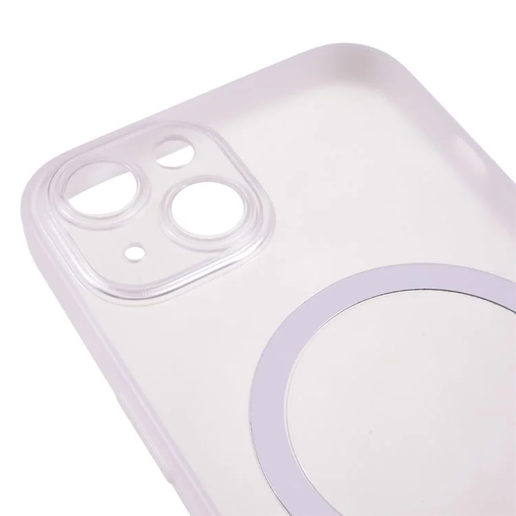 Per iPhone 13 6.1 pollici Custodia rigida in PC anti-graffio, cover per cellulare opaca compatibile con MagSafe - Bianco