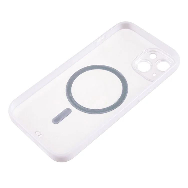 Per iPhone 13 6.1 pollici Custodia rigida in PC anti-graffio, cover per cellulare opaca compatibile con MagSafe - Bianco