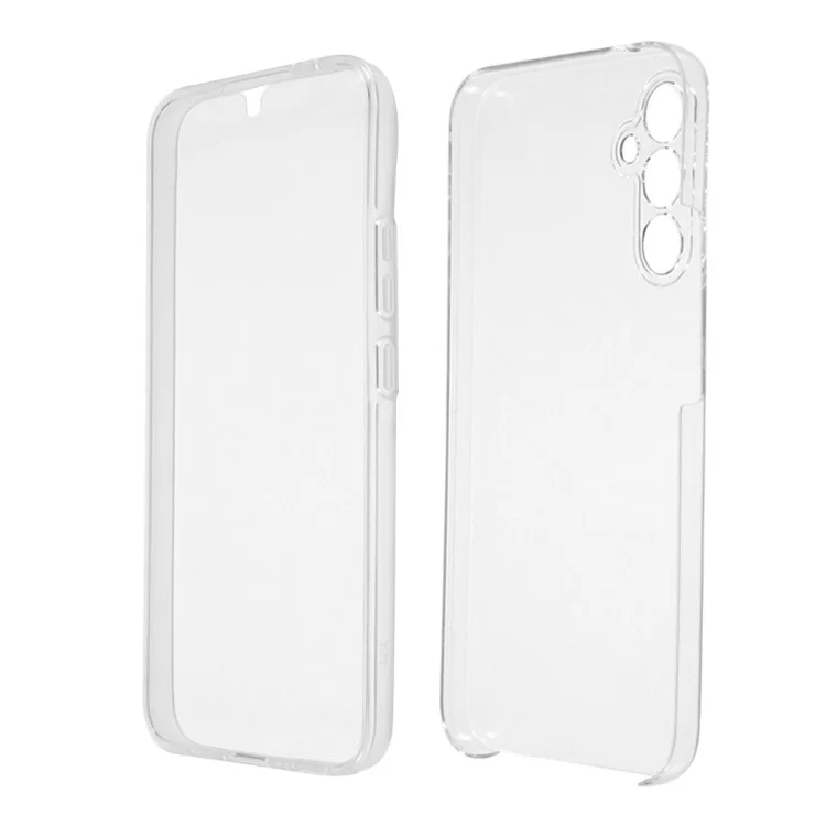 For Samsung Galaxy A34 5G TPU Frame + Acrylic Back + PET Front Cover Clear Phone Case Full Protection Cover