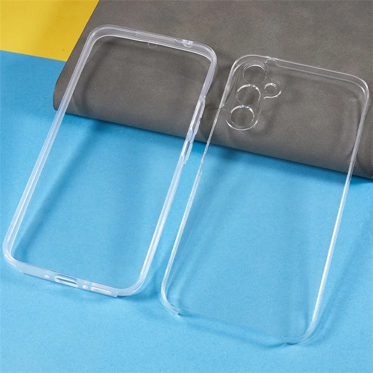 For Samsung Galaxy A34 5G TPU Frame + Acrylic Back + PET Front Cover Clear Phone Case Full Protection Cover