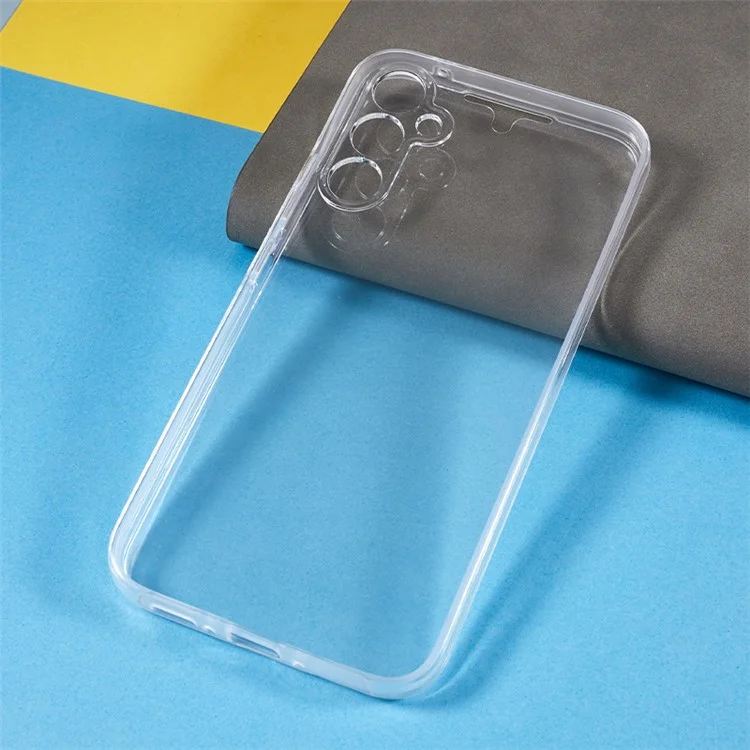 For Samsung Galaxy A34 5G TPU Frame + Acrylic Back + PET Front Cover Clear Phone Case Full Protection Cover