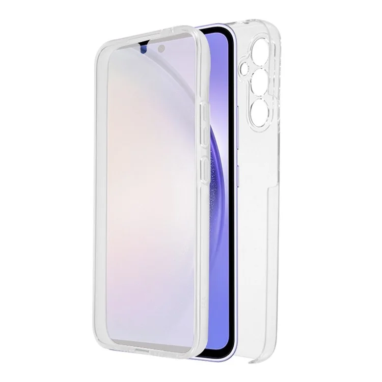 Per Samsung Galaxy A54 5G Full Protection Anti-drop Shell TPU Frame + Acrylic Back + PET Front Cover Clear Phone Case