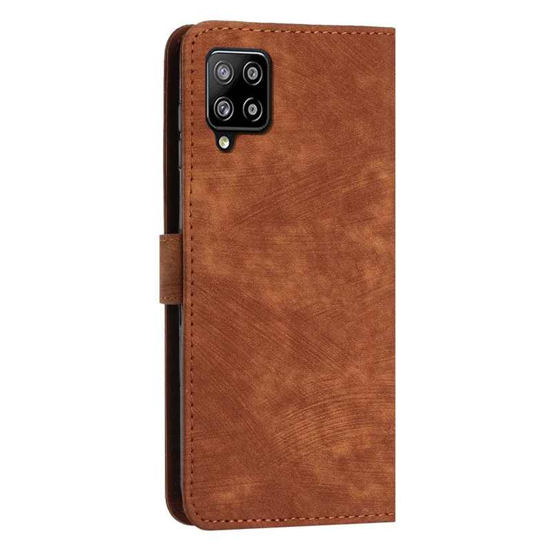 Per Samsung Galaxy A22 4G (versione EU) / M32 (versione India) / M32 (versione globale) 4G / F22 / M22 Custodia in pelle PU Custodia per telefono - Marrone