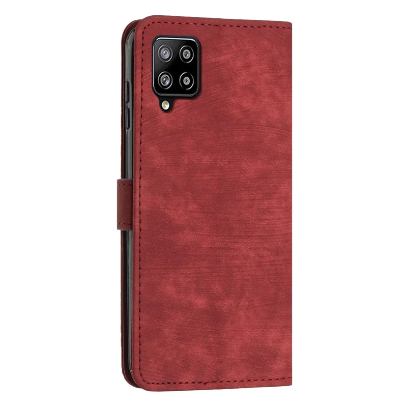 For Samsung Galaxy A22 4G (EU Version) / M32 (India Version) / M32 (Global Version) 4G / F22 / M22 Case PU Leather Phone Cover - Red