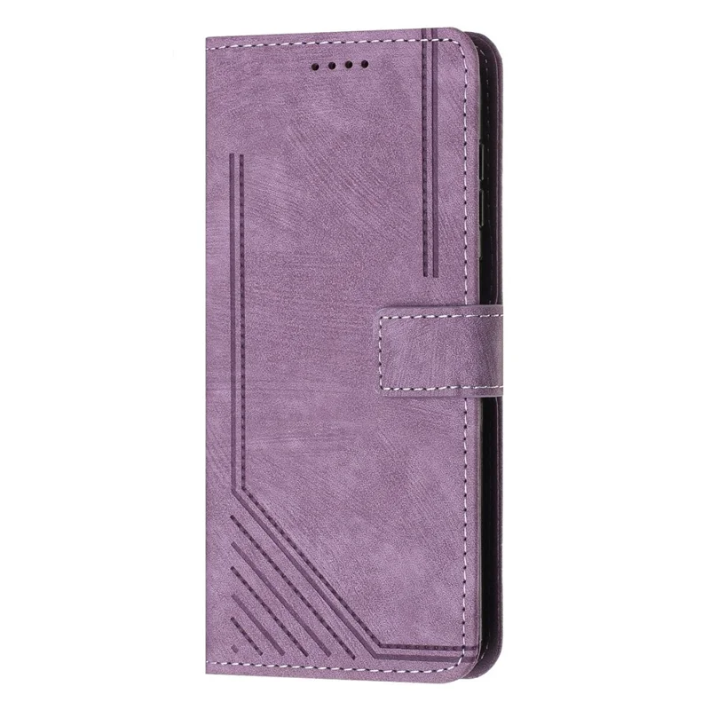 Per Samsung Galaxy A22 4G (versione Ue) / M32 (versione in India) / M32 (versione Globale) 4G / F22 / Copertina Per Telefoni in Pelle M22 Case PU - Viola