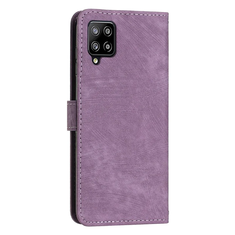 Per Samsung Galaxy A22 4G (versione Ue) / M32 (versione in India) / M32 (versione Globale) 4G / F22 / Copertina Per Telefoni in Pelle M22 Case PU - Viola