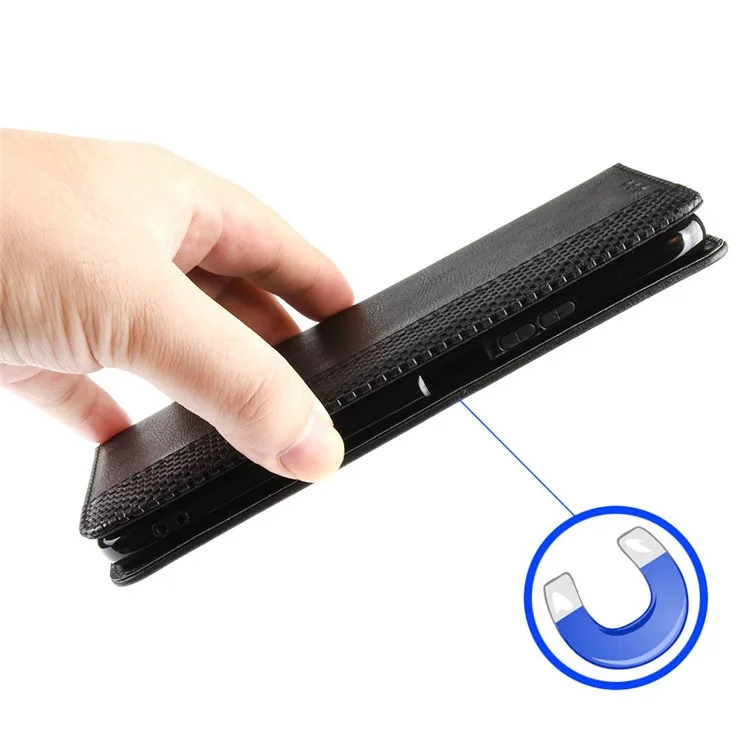 Para Motorola Moto G Power 5G Retro Phone Case Stand Wallet PU Leather Anti-drop Phone Cover - Negro