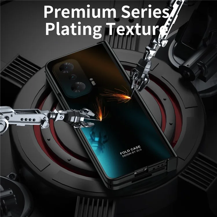 Étui de téléphone antichute pour Honor Magic V Coque de protection rigide en PC avec film écran - Noir