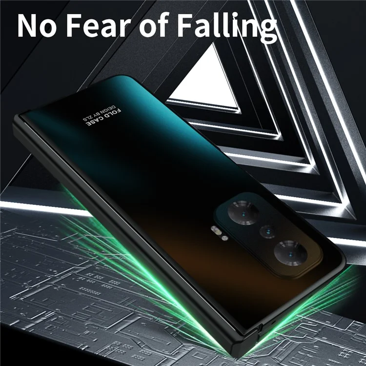 Étui de téléphone antichute pour Honor Magic V Coque de protection rigide en PC avec film écran - Noir