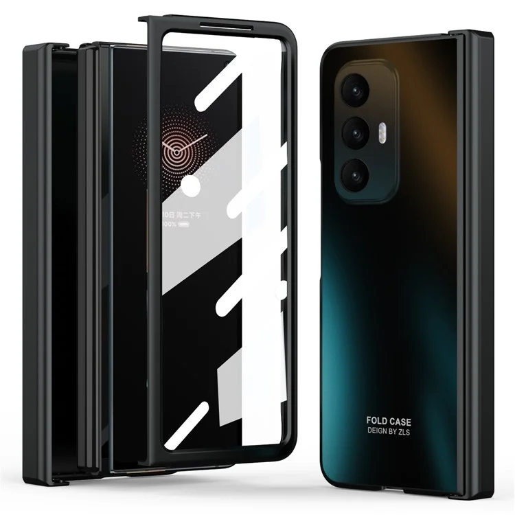 Capa de Telefone para Xiaomi Mi Mix Fold Hard PC Protective Phone Shell Anti-Drop Cover with Screen Film - Preto