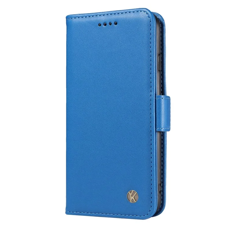 YIKATU YK-003 Für iPhone 14 Pro Max PU Leder Handyhülle Brieftasche Stand Stoßfest Hülle - Himmelblau