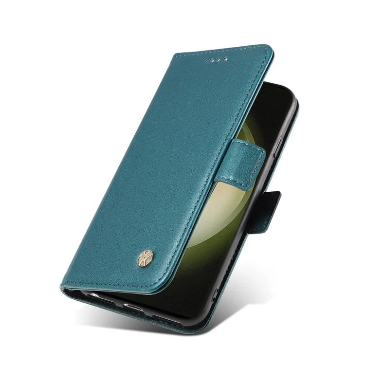 YIKATU YK-003 Pour Samsung Galaxy S23 Ultra Étui en cuir PU Anti-chute Portefeuille Coque de téléphone avec support - Vert