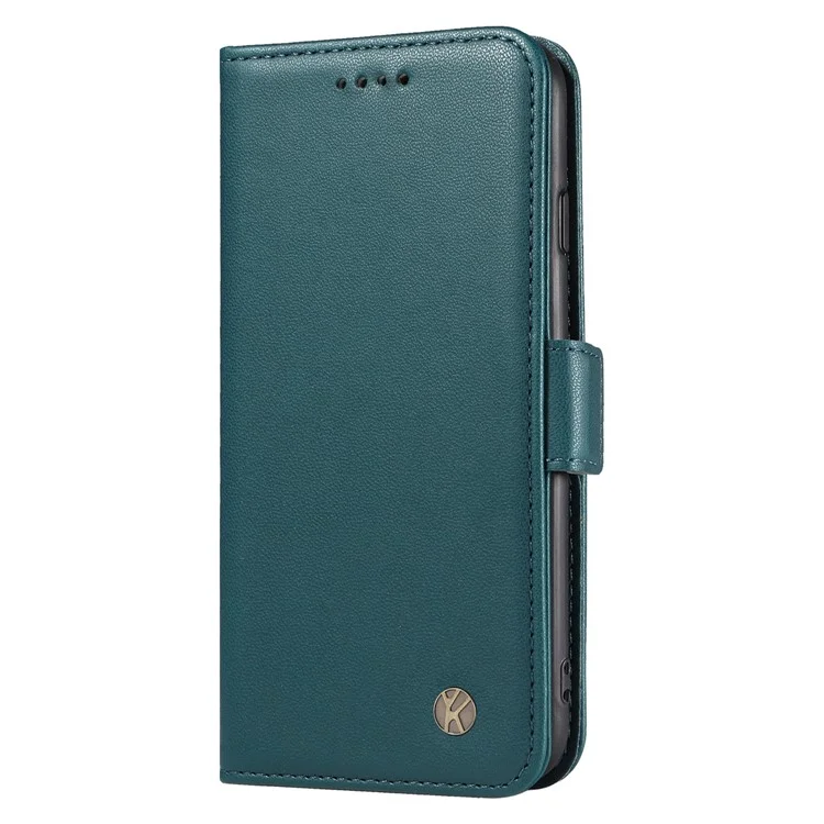 YIKATU YK-003 Pour Samsung Galaxy S23 Ultra Étui en cuir PU Anti-chute Portefeuille Coque de téléphone avec support - Vert