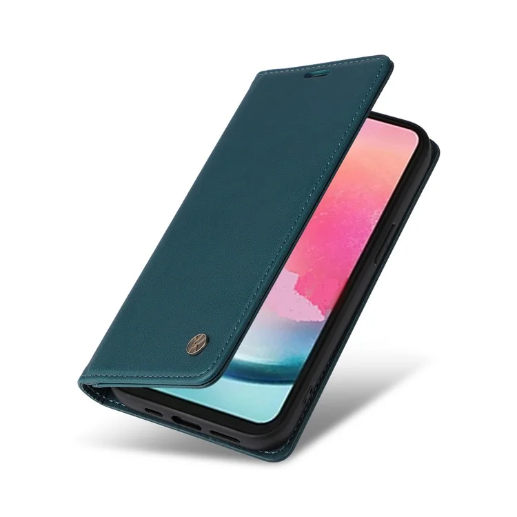YIKATU YK-001 For Samsung Galaxy A24 4G (162.1 x 77.6 x 8.3mm) PU Leather Flip Cover Wallet Phone Case with Stand - Blue