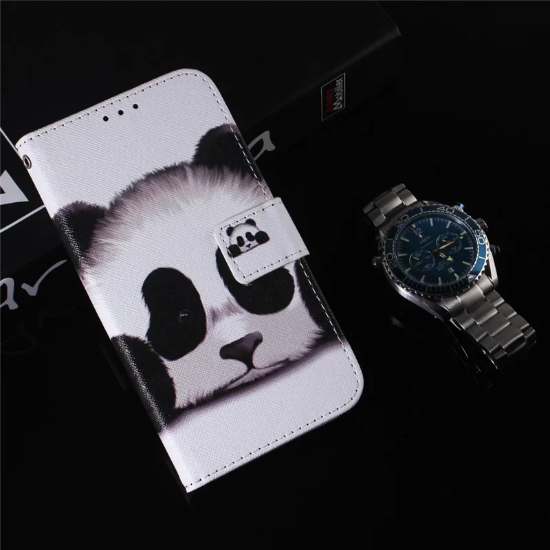 Для Nokia G22 Pattern Printing Phone Case PU Leather Wallet Stand Shockproof Cover Shell - Panda