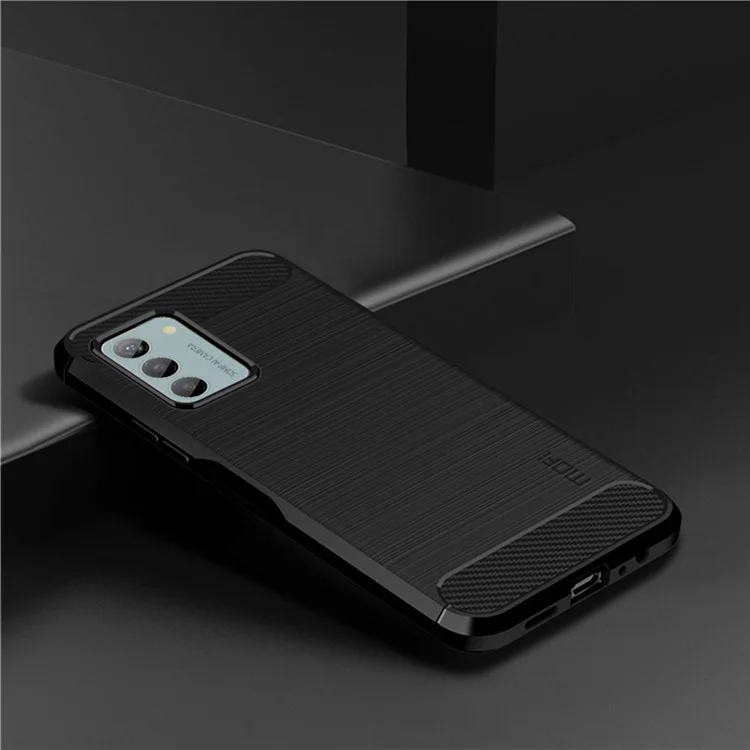MOFI JK TPU Series-1 For Nokia G22 Carbon Fiber Soft TPU Phone Case Brushed Anti-Scratch Cover - Black