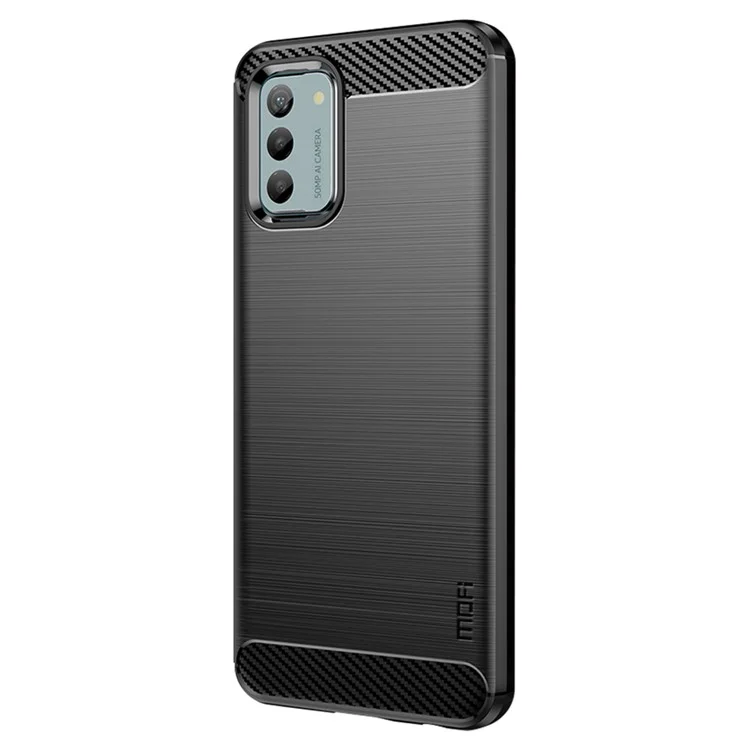 MOFI JK TPU Series-1 For Nokia G22 Carbon Fiber Soft TPU Phone Case Brushed Anti-Scratch Cover - Black