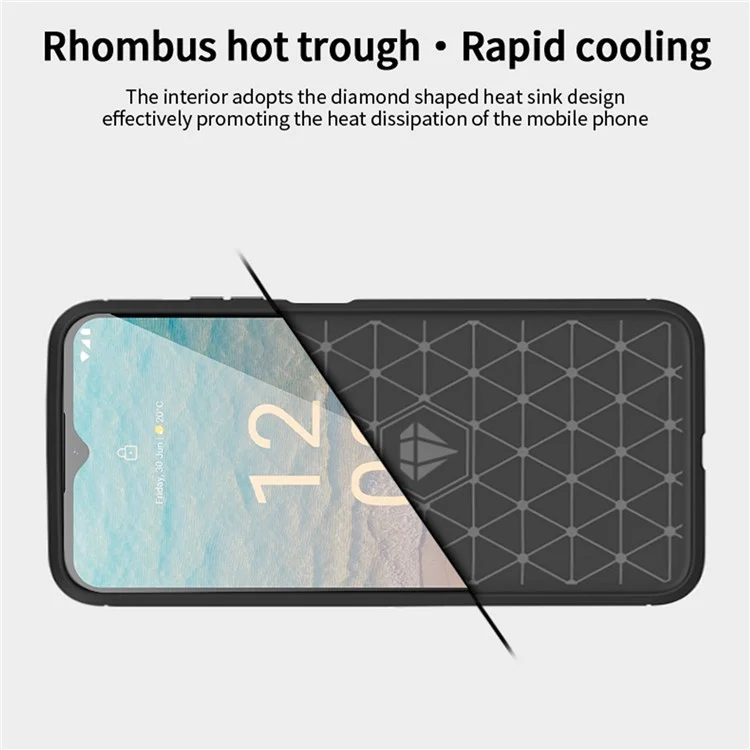 MOFI JK TPU Series-1 For Nokia G22 Carbon Fiber Soft TPU Phone Case Brushed Anti-Scratch Cover - Black