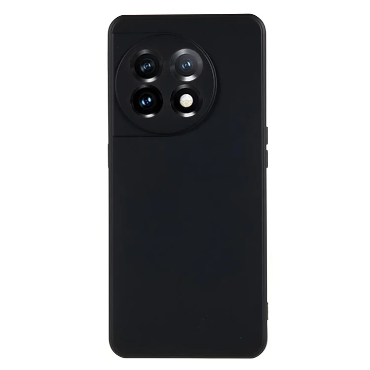 Чехол для OnePlus 11 5G, выполненный из TPU, с гладким и резиновым покрытием, с волокнистой подкладкой - черный