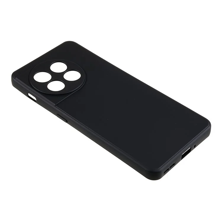 Чехол для OnePlus 11 5G, выполненный из TPU, с гладким и резиновым покрытием, с волокнистой подкладкой - черный