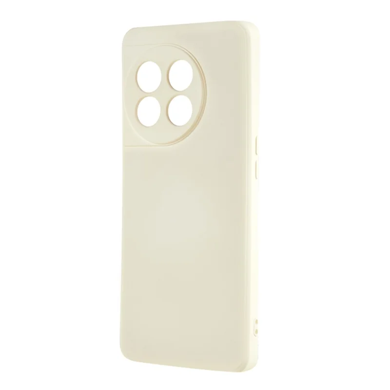 For OnePlus 11 5G TPU Phone Case Smooth Touch Rubberized Cover with Fiber Lining - White