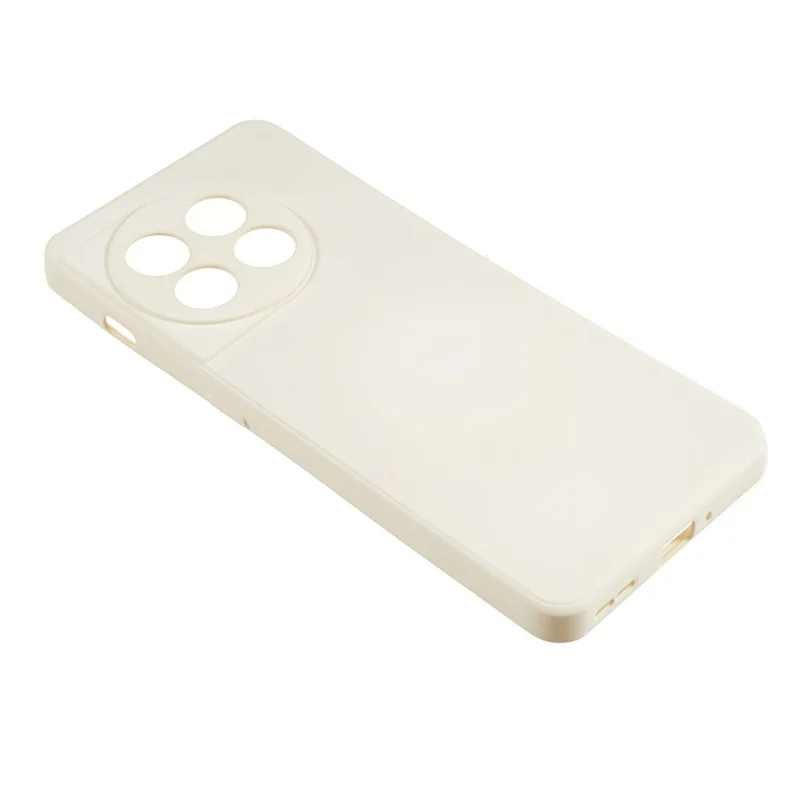 For OnePlus 11 5G TPU Phone Case Smooth Touch Rubberized Cover with Fiber Lining - White