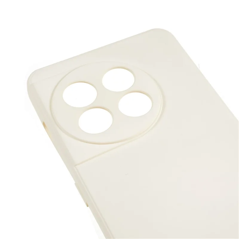 For OnePlus 11 5G TPU Phone Case Smooth Touch Rubberized Cover with Fiber Lining - White