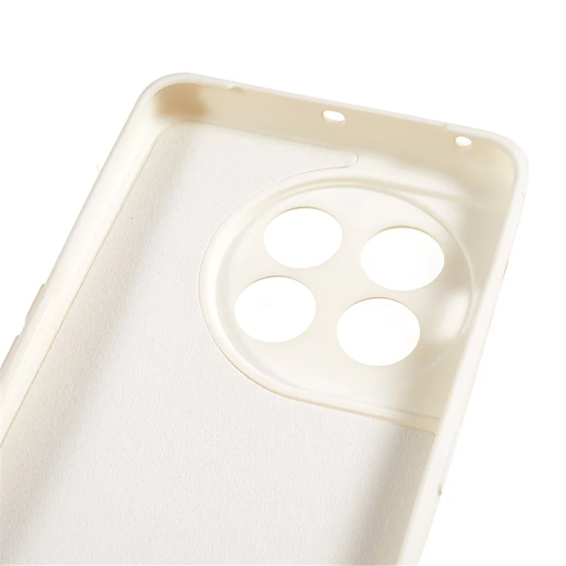 For OnePlus 11 5G TPU Phone Case Smooth Touch Rubberized Cover with Fiber Lining - White