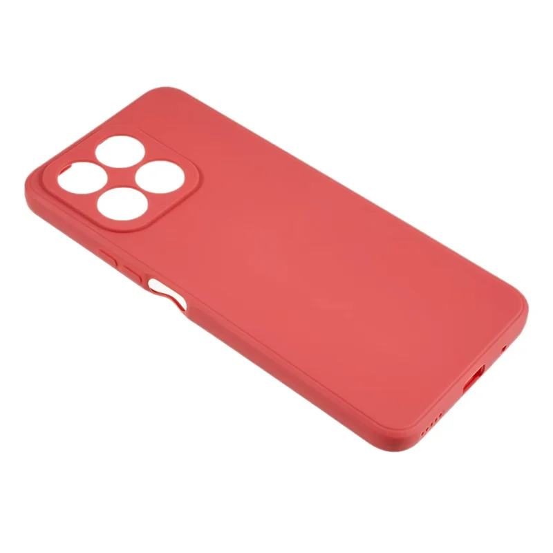 For Honor X8a 4G Soft TPU Phone Case Straight Edge Precise Cutout Camera Protection Back Cover - Red