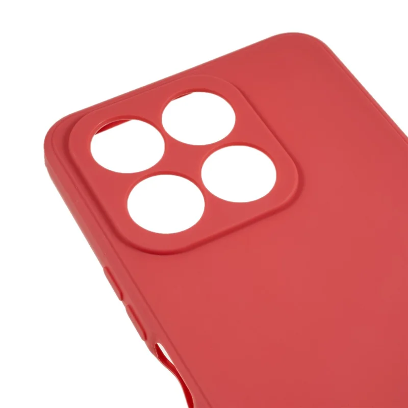 For Honor X8a 4G Soft TPU Phone Case Straight Edge Precise Cutout Camera Protection Back Cover - Red